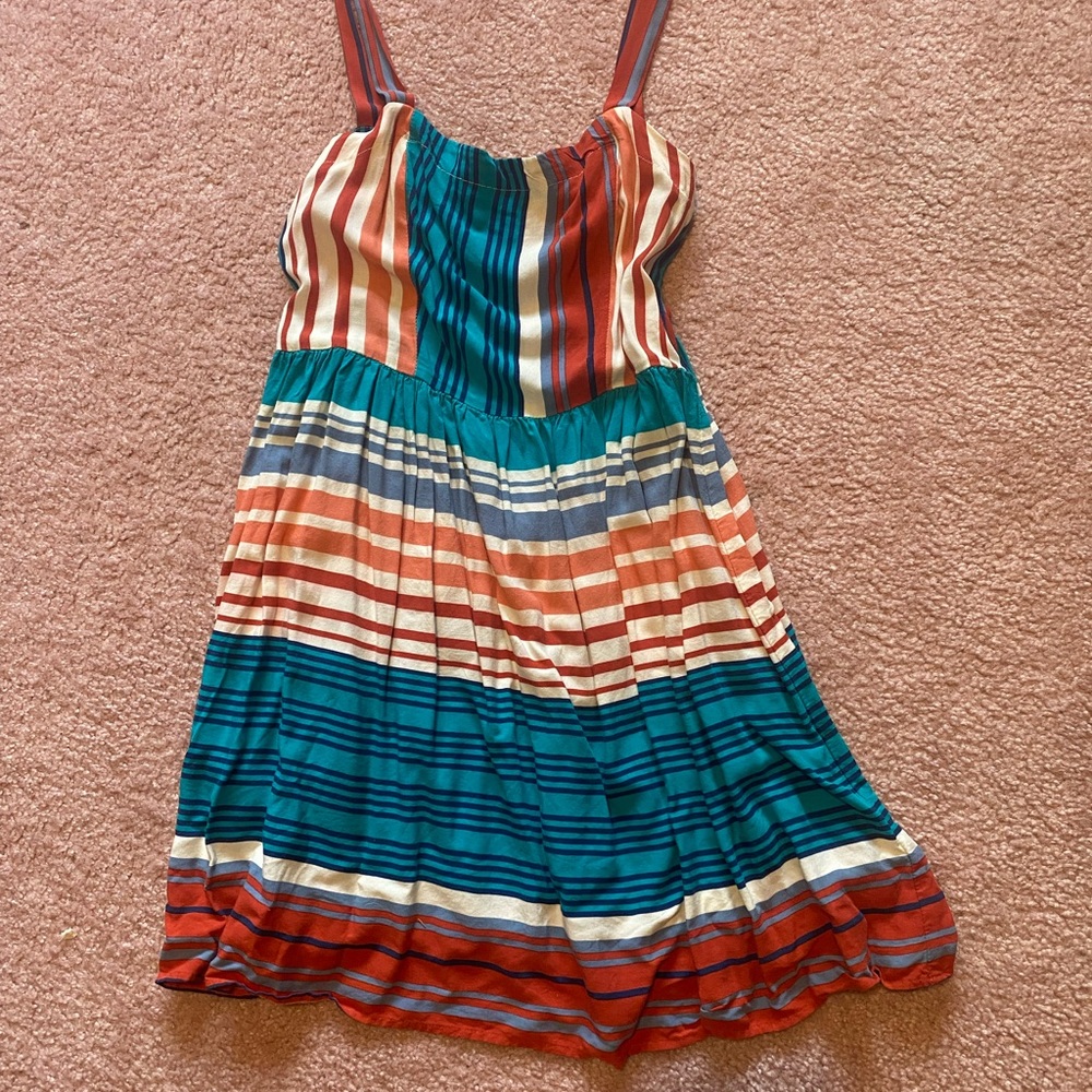 Multi colored striped dress